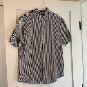 Black and white striped men’s shirt